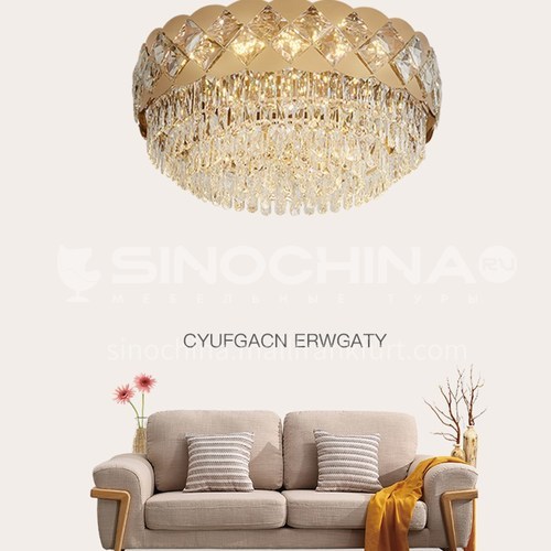 Crystal lamp living room lamp led ceiling lamp modern light luxury European round bedroom lamp JBS-18086